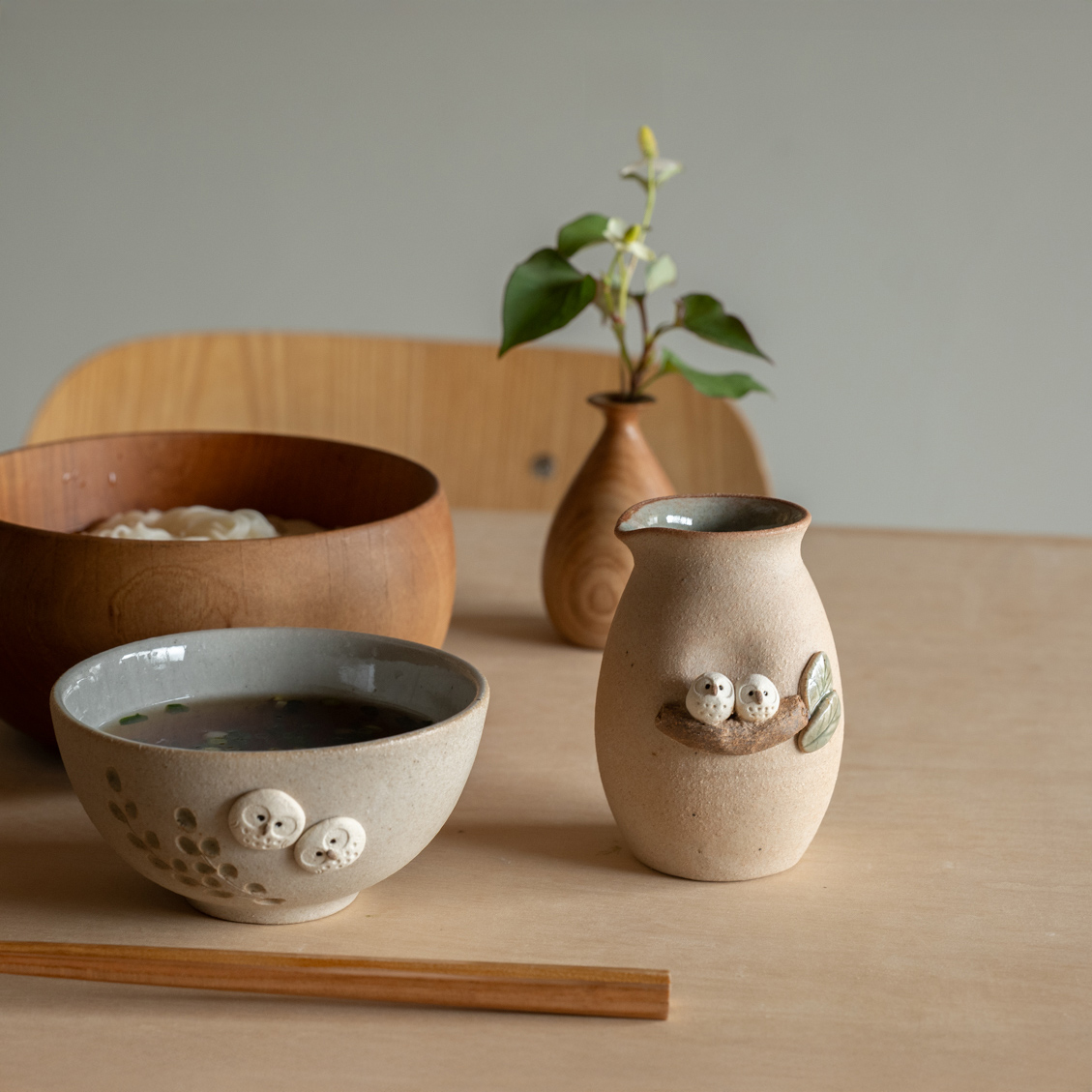 めんつゆを入れた陶器のとっくり