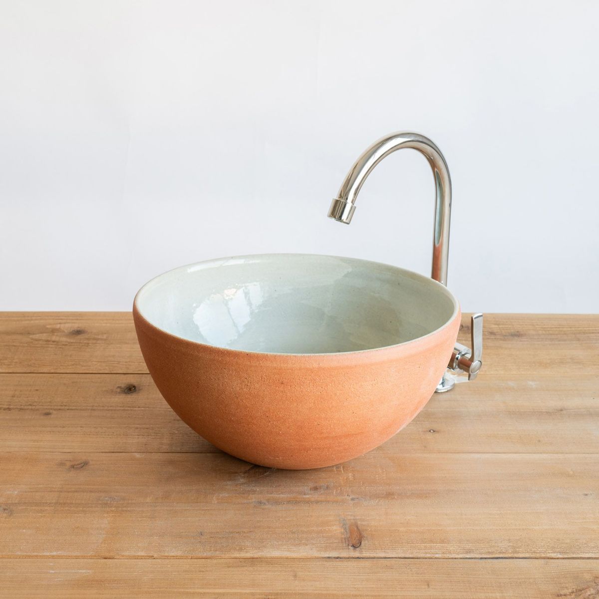 火色丸型手洗鉢(φ30cm) | 明山 オンラインショップ