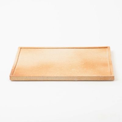 古信楽 角プレート 緋色 M | 明山 オンラインショップ