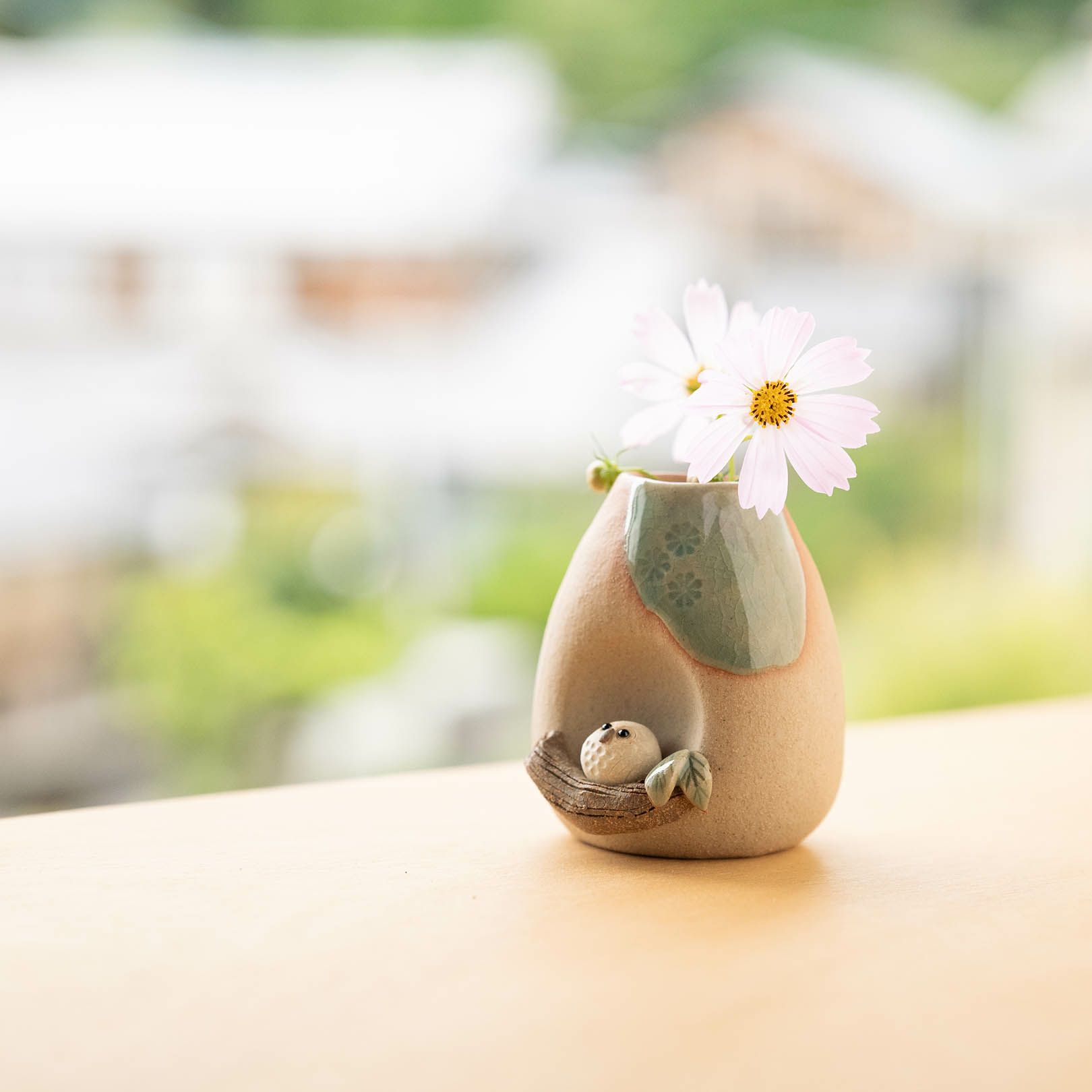 枝乗りふくろうミニ花入 | 明山 オンラインショップ