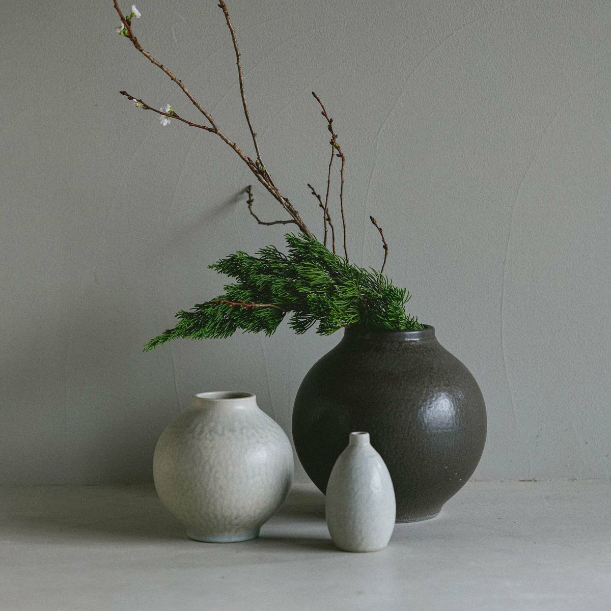 TONE VASE（SS） ダークグレー | 明山 オンラインショップ